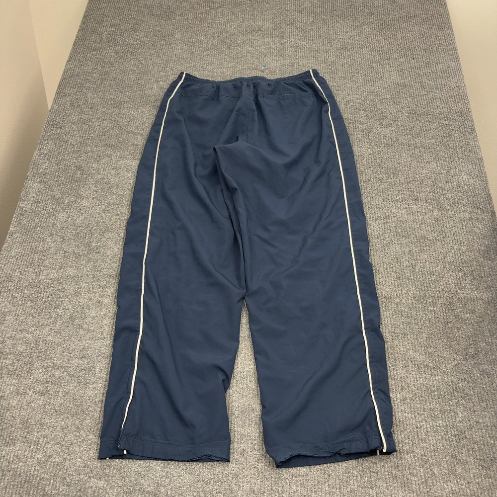 Vintage Nike Track Pants Mens XL Navy Blue Polyester White Piping Sportswear - Picture 6 of 9